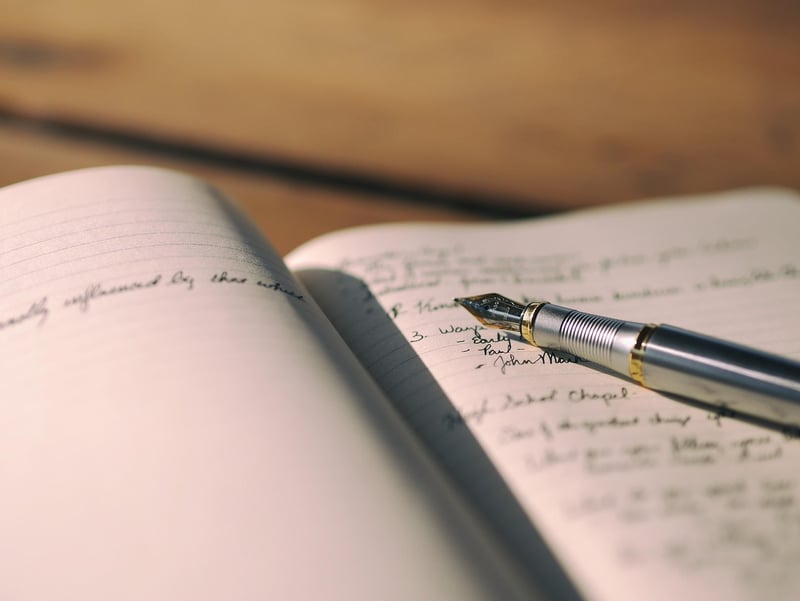 Person journaling